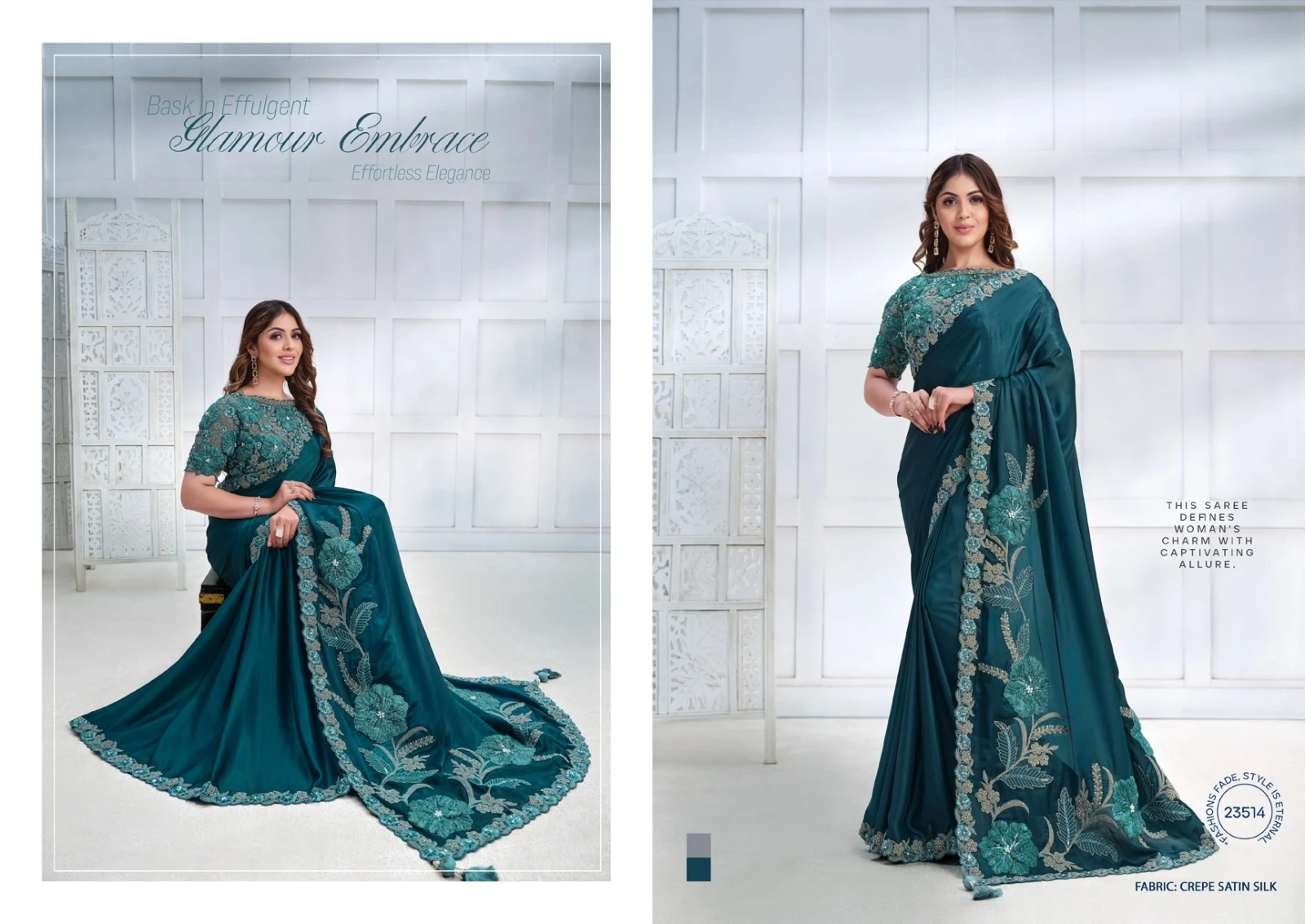 Mahotsav Mohmanthan 23500 Series Majestica Fancy Wholesale Designer Sarees Catalog — Wholesale Sarees, MPA wholesale from Surat - Gallery Image 9